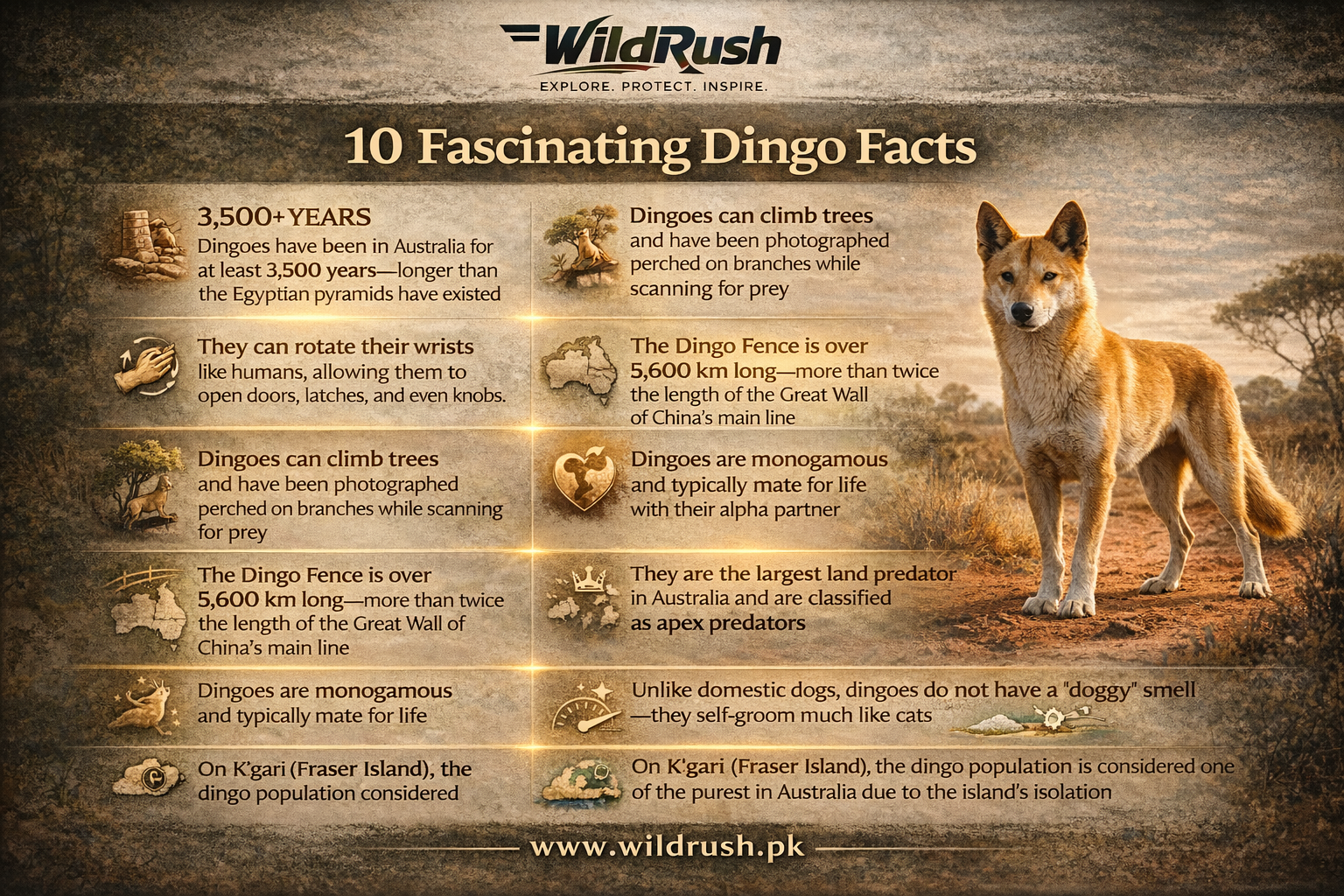 10 fascinating dingo facts including speed, lifespan, behavior, and unique abilities of Australian dingoes